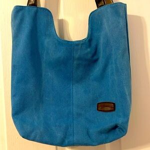 Simple blue canvas tote, New without tags